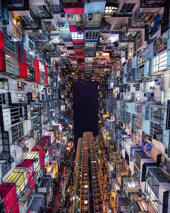 Thành phố đầy dãy nhà tại Hong Kong