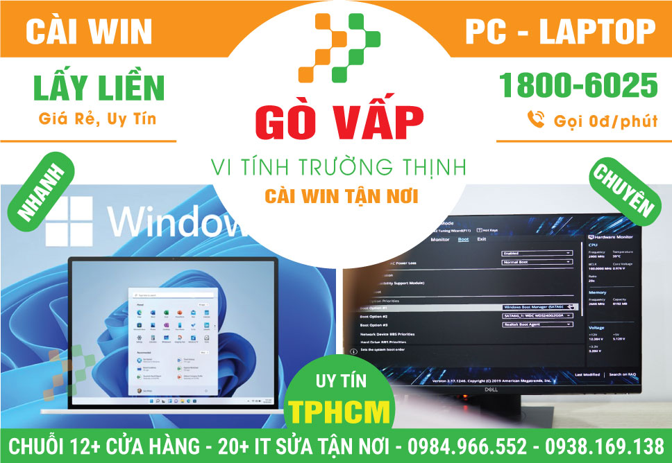 Địa Chỉ Cài Win Quận Gò Vấp –  Giá Rẻ, Gần Đây