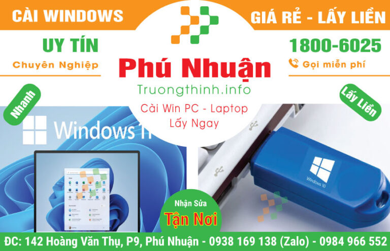 Cài Win Quận Phú Nhuận - Địa chỉ cài win giá rẻ
