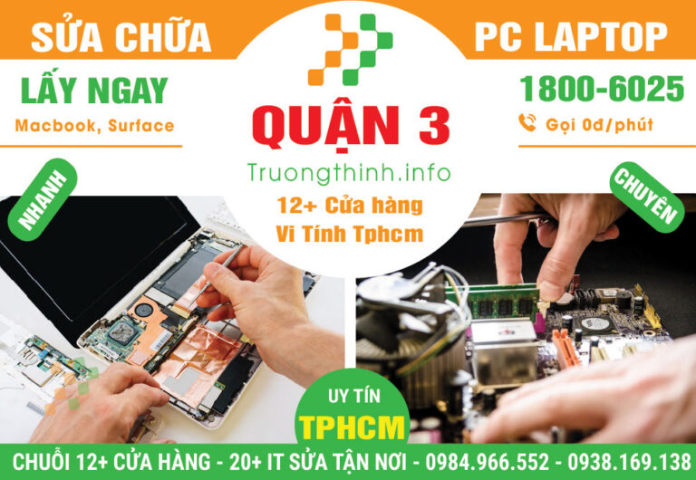 Sửa Chữa Máy Tính PC Laptop Giá Rẻ Tại Quận 3