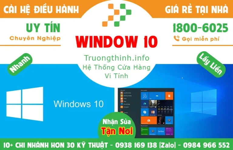 Dịch Vụ Cài Win 10 Giá Rẻ Tại Nhà TPHCM