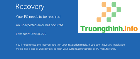 Thông báo lỗi 0xc0000225