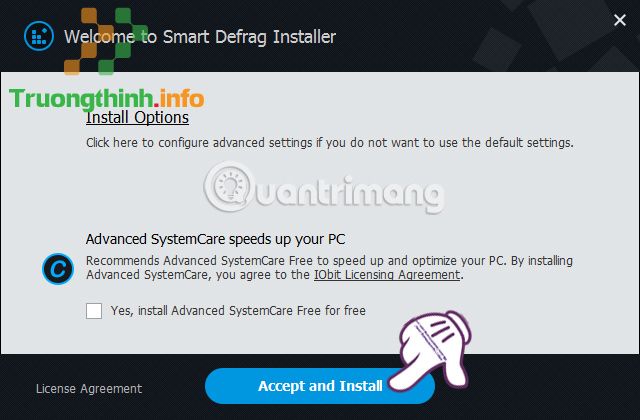 Cài đặt phần mềm Smart Defrag