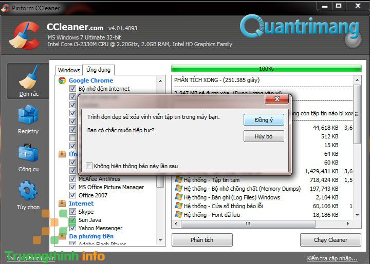 Cách xoá file lặp bằng CCleaner