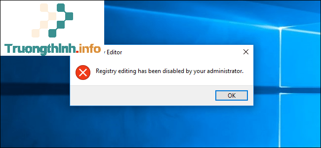 vô hiệu hóa Registry Editor