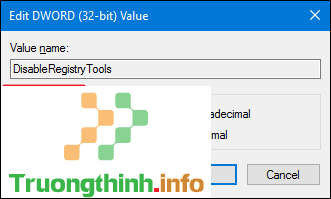 thay đổi giá trị trong khung Value Data từ 0 thành 1 rồi click chọn OK