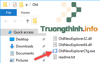 chạy file OldNewExplorerCfg.exe