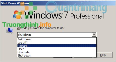 Khởi động lại máy tính