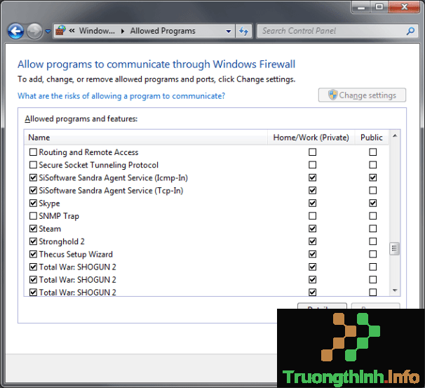 Disable hoặc thêm ngoại lệ cho Firewall