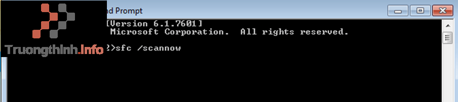nhập câu lệnh vào cửa sổ Command prompt