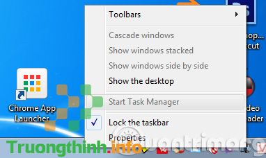 Task Manager bị mờ đi