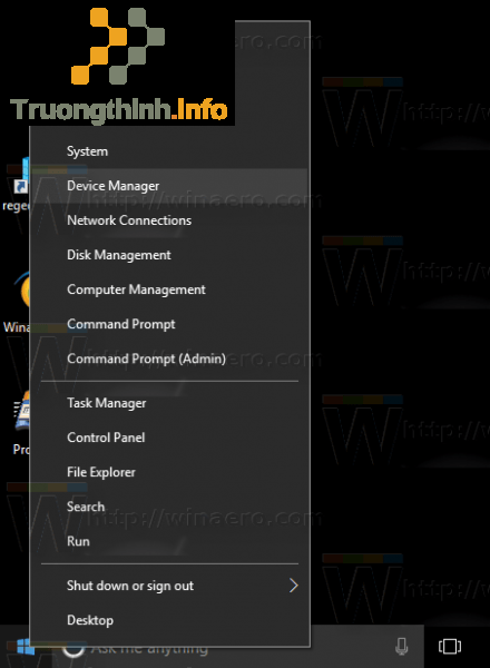 chọn Device Manager