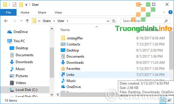Thư mục tài khoản người dùng 
