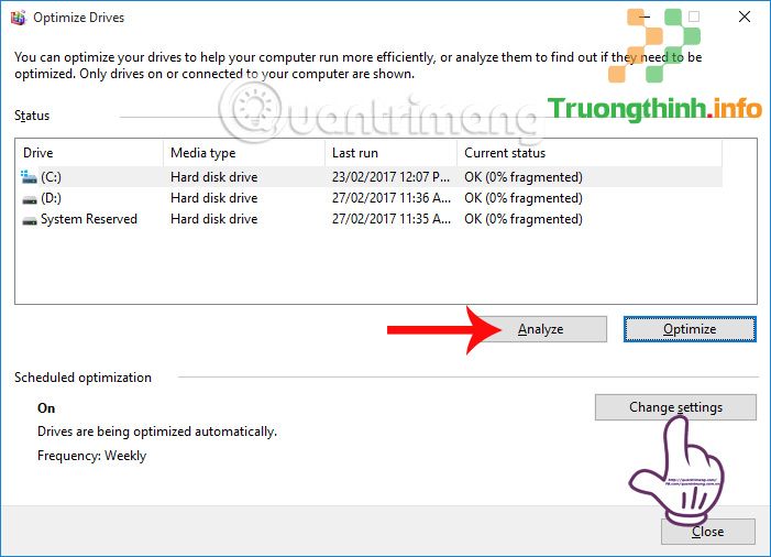 Chống phân mảnh ổ đĩa bằng Disk Defragmenter