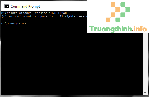 mở cửa sổ Command Prompt