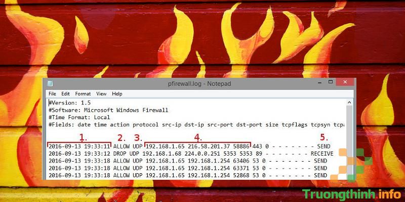 Windows Firewall logs 