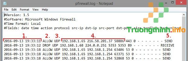 Sử dụng Windows Firewall Log để theo dõi các hoạt động trên mạng Internet  – Sửa lỗi máy tính