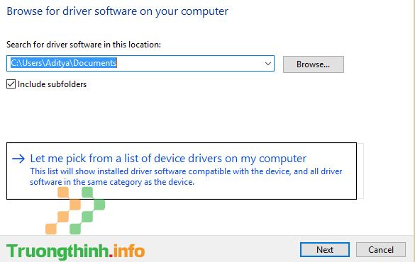 Tải driver từ máy tính lên