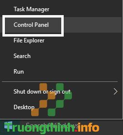 Chọn Control Panel 