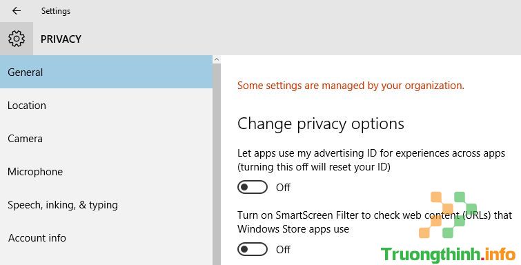 Tắt Smart Screen Filter