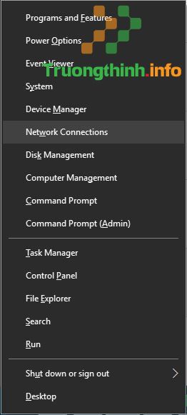 chọn Network Connections