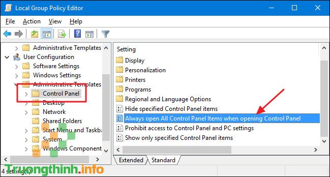 Always open All Control Panel Items when opening Control Panel.