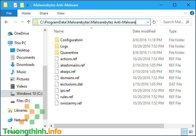 Thư mục Malwarebytes Ati-Malware