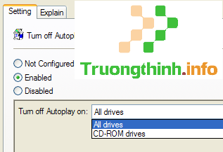 trên hộp thoại Turn off Autoplays, bạn click chọn All drivers