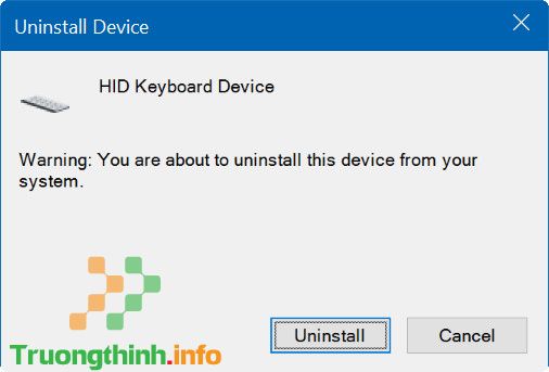 Nếu trên màn hình xuất hiện cửa sổ xác nhận, click chọn nút Uninstall để xác nhận