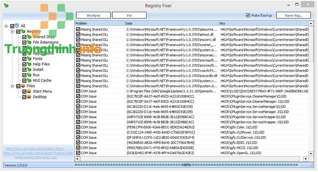 Phần mềm Registry Fixer