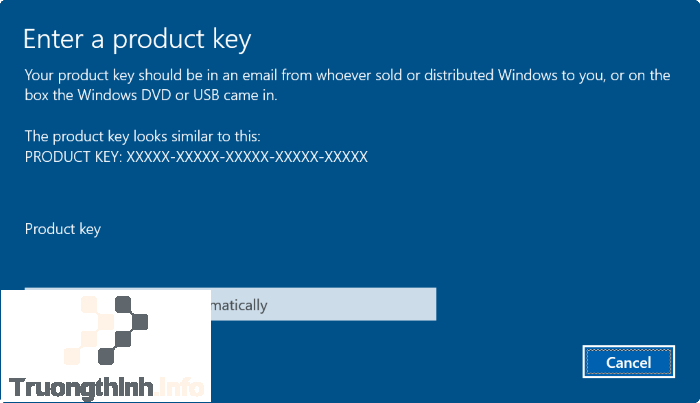 nhập Product key mới trên Windows 10 rồi click chọn Next 