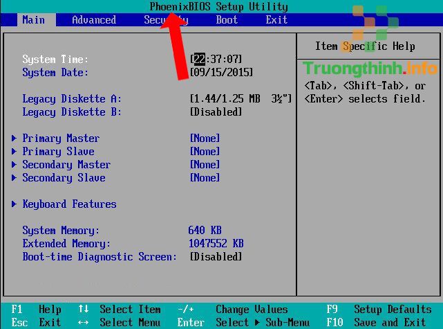 Giao diện BIOS