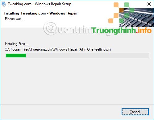 Quá trình cài đặt Windows Repair