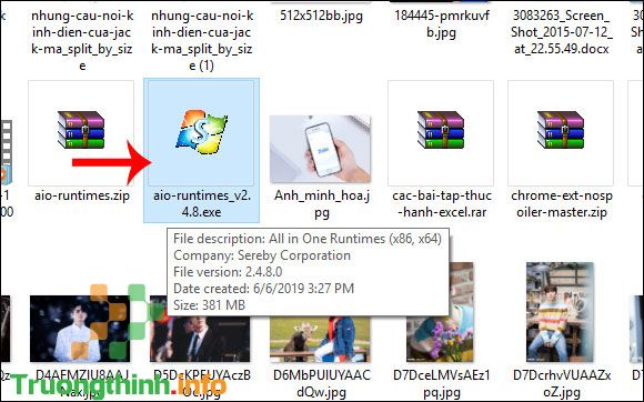 Cài phần mềm All in one Runtimes