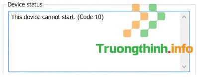 Lỗi Code 10 – This device cannot start