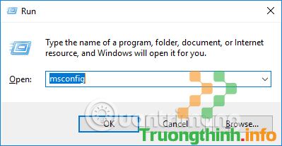 Nhập lệnh msconfig