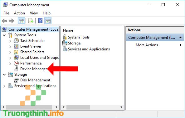 Nhấn Device Manager