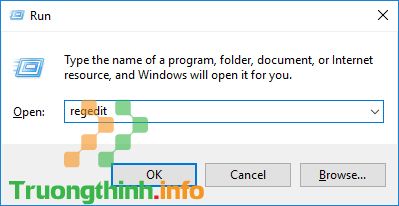 Nhập từ khóa Regedit 