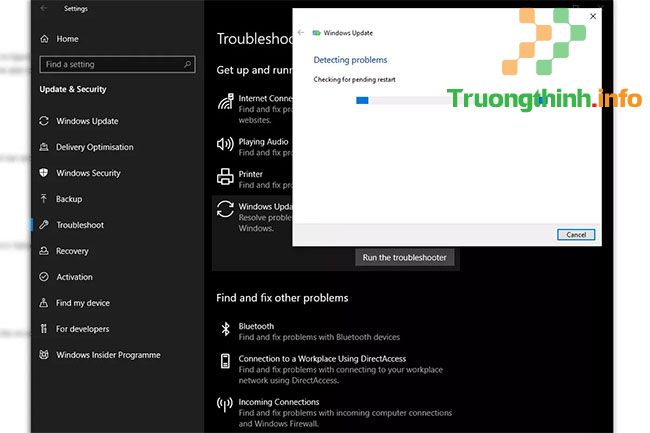 Chạy Windows Update Troubleshooter