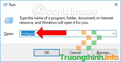 Mở Notepad 