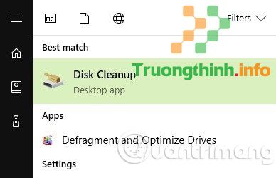 Chọn Disk Cleanup