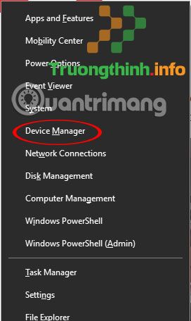 Mở Device Manager