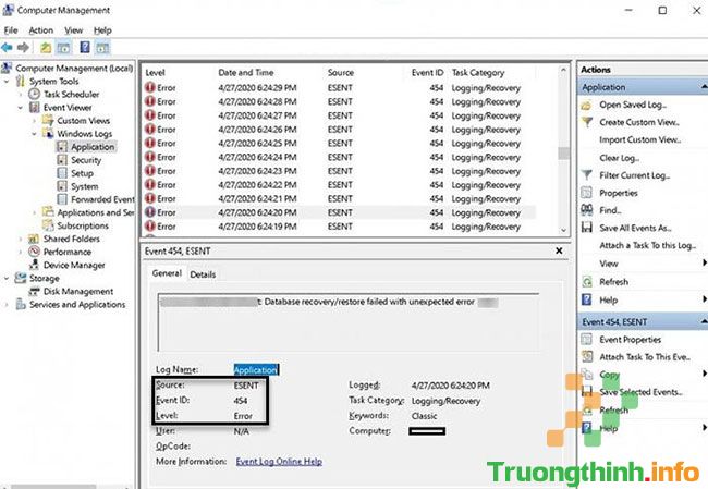 Lỗi Event ID 454 trong Windows 10