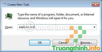 Khởi động lại Windows Explorer khi hệ thống bị “treo”  – Sửa lỗi máy tính