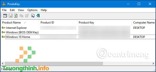 Khôi phục product key