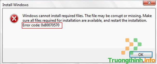 Lỗi 0x80070570 là gì? Cách sửa lỗi này ra sao?  – Sửa lỗi máy tính