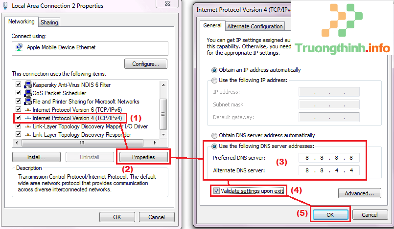 Internet Protocol Version 4 (TCP/IPv4)