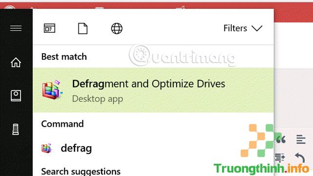 Click vào Defragment and Optimize Drives.