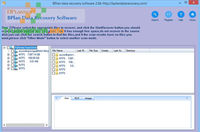 Phần mềm khôi phục dữ liệu BPlan Data Recovery