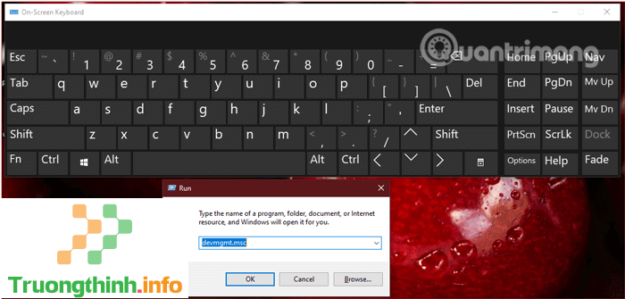 Gõ lệnh devmgmt.msc trong cửa sổ lệnh Run rồi nhấn OK